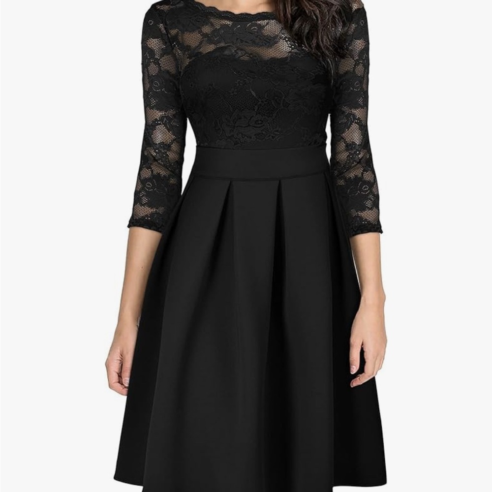 Elegant Black Lace Dress